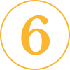 A graphic with the number 6 inside of an orange circle.